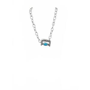 NEW ART BY AMY LABBE women's "d" initial necklace in turquoise